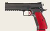 SALE PRICE Dan Wesson 92013 DWX 9mm Luger 10+1 4.95" Black Match Grade Barrel, Black DLC Optics Ready Serrated Steel Slide, Black Aluminum Frame w/Beavertail & Picatinny Rail, Red Textured Aluminum Grip