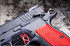 SALE PRICE Dan Wesson 92013 DWX 9mm Luger 10+1 4.95" Black Match Grade Barrel, Black DLC Optics Ready Serrated Steel Slide, Black Aluminum Frame w/Beavertail & Picatinny Rail, Red Textured Aluminum Grip