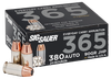 Sig Sauer .380 ACP Ammo 90gr JHP Ammunition - 20 Rounds