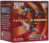 Federal 20 Gauge Ammo 1 oz #3/#5 Steel Ammunition - 25 Rounds