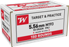 Winchester 5.56x45mm Ammo 55gr FMJ Ammunition - 150 Rounds