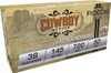 Fiocchi .38 S&W Ammo 145gr LRN Ammunition - 50 Rounds