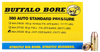 Buffalo Bore 380 ACP Ammo 90gr JHP Ammunition - 20 Rounds