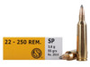 Magtech .22-250 Rem Ammo 55gr SP Ammunition - 20 Rounds