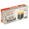 Sterling 9mm Ammo 115gr FMJ Ammunition - 50 Rounds