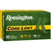Remington 6mm Creedmoor Ammo 100gr Core-Lokt PSP Ammunition - 20 Rounds