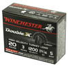 Winchester Double X 20 Gauge 3" 1-5/16 oz #5 Copper Plated Lead Shotshell Ammo - 10 Rounds
