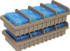 FLIP TOP BOXES CLR BLUE/DK ETHMTM AMMO RACK W/ 4 RS50 50RND