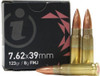 Igman 7.62x39mm Ammo 123gr FMJ Ammunition - 15 Rounds