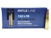 PPU 7.62x39mm Ammo 123gr RNSP Ammunition - 20 Rounds