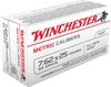 Winchester 7.62mm Tokarev Ammo 85gr FMJ Ammunition - 50 Rounds