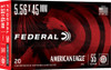 Federal American Eagle Rifle 5.56x45mm 55gr FMJBT Ammo - 20 Rounds