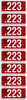 8-PACKMTM AMMO CALIBER LABELS 223