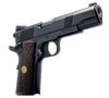 Dickinson LLC DCKSN45BB 1911 Adam 45 ACP 8+1 5" Black Steel Barrel, Black Serrated Aluminum Slide, Black Steel Frame, Wood Grip