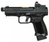 CANIK TP9 Elite Combat Executive Pistol - Black | 9mm | 4.73"  Gold PVD Threaded Barrel - Fluted | 15rd/18rd Mag | Full Accessory Kit | Includes Vortex Viper Red Dot