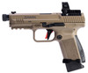 CANIK TP9 Elite Combat Pistol - FDE | 9mm | 4.73" Threaded Barrel - Fluted | 15rd/18rd Mag | Full Accessory Kit | Includes MeCanik MO2 Optic
