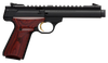 Browning 051527490 Buck Mark Field Target SR 22 LR 10+1 5.50" Black Threaded Bull Barrel, Matte Black Aluminum Frame, Picatinny Rail Receiver, Laminate Cocobolo Target Grip, Right Hand