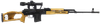 Century Arms RI035VN PSL w/Optic 7.62x54mmR 10+1 24.50" Black Steel Barrel & Receiver, Black Wood Skeletonized Stock