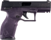 Taurus 1-TX22141P TX22  Full Size Frame 22 LR 16+1 4.10" Matte Black Threaded Barrel, Matte Black Alloy Steel Serrated Slide, Purple Wine Polymer Frame w/Picatinny Rail, Textured Grip