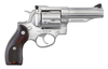 Ruger 5050 Redhawk 45 ACP/45 Long Colt 6rd, 4.20" Satin Stainless Steel Barrel, Cylinder & Frame, Lasered Hardwood Grip, Exposed Hammer