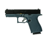 Great Lakes Firearms GL19BLU Striker  9mm 15+1 4" Front/Rear Serrations Cerakote Blue Titanium