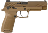 Sig Sauer 320F9M17MSMA P320 M17 *MA Compliant 9mm Luger Caliber with 4.70" Barrel, 10+1 Capacity, Overall Coyote PVD Finish Stainless Steel, Picatinny Rail Frame, Serrated Slide & Polymer Grip
