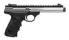 Browning 051589490 Buck Mark Contour SR 22 LR 10+1 5.63" 5.90" Stainless Steel Threaded Barrel, Stainless Serrated Slide, Aluminum Frame, Picatinny Rail, Black URX Grip