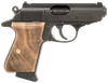 Walther Arms 4796043 PPK/S  Carry Frame 380 ACP 7+1 3.30" Black Steel Barrel, Black Serrated Zinc Alloy Slide Black, Aluminum Frame w/Beavertail Walnut Grip, Right Hand