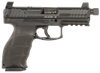 HK 81001168 VP9 Tactical 9mm Luger 10+1 4.70" Black Threaded Barrel, Black Cerakote Optic Ready/Serrated Steel Slide, Black Polymer Frame w/Picatinny Rail, Black Interchangeable Backstrap Grip