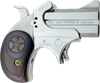 Bond Arms BAM Mini Original 45 Colt (LC) 2rd 2.50"  Stainless Steel Double Barrel & Frame, Auto Extractor & Rebounding Hammer, Blade Front/Fixed Rear Sights, Rosewood Grips, Manual Safety