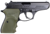 Bersa T380MC Thunder Combat Micro-Compact Frame 380 ACP 8+1, 3.50" Black Steel Barrel, Matte Black Serrated Steel Slide & Aluminum Frame w/Beavertail, Olive Wrap-Around Grip