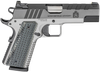 Springfield Armory PX9218L 1911 Emissary 45 ACP 8+1 4.25" Bull Barrel, Stainless Steel Frame w/Beavertail , Tri-Top Cut Blued Carbon Steel Slide, Black VZ Thin-Line G10 Grip