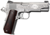 Ed Brown KCSSSIG Kobra Carry Signature Edition 45 ACP 7+1 4.25" Stainless Recessed Crown Barrel, Engraved Serrated Stainless Steel Slide &  Frame w/Beavertail, Cocobolo Grip