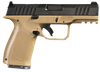 Rost Martin RM1CFDEOSP RM1C  9mm Luger 17+1 4" Black Match Grade Barrel, Black Tenifer Optic Ready/Serrated Steel Slide, Flat Dark Earth Polymer Frame w/Picatinny Rail, Textured Grip, Ambidextrous