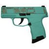 Sig Sauer "Gun & Roses-Robin's Egg Blue" P365 Optic Ready Handgun 9mm Luger 10rd Magazines(2) 3.1" Barrel X-RAY 3 Sights