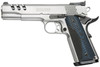 S&W PC Model 1911 Handgun .45 ACP 9rd Magazine 5" Stainless Barrel Blue Grip - USED