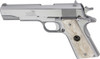 FS 8RD CHROME WHITE PEARL GRIPIVER JOHNSON 1911A1 45ACP 5"