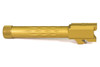 Faxon Firearms Match Series Glock G19 Flame Fluted Barrel 416R - Threaded | TiN (Gold) PVD
