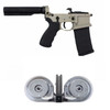 Franklin Armory BFSIII Equipped LIBERTAS BLR Complete AR15 Lower Receiver - Desert Smoke | Installed BSFIII Trigger | Carbine Length Buffer Tube & RWB AR-15 .223/5.56 Dual Drum Magazine - Black | 100rd Bundle