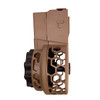 X Products X-25 50 Round Drum Magazine for AR .308 & SR-25 - FDE | Skeletonized | Hex Pattern