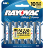 Rayovac 8156F AA HIGH ENERGY Alkaline Batteries  Silver/Blue 1.5 Volts 2,700 mAh (6) Single Pack