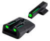 TruGlo TG131NT4 TFO  Green/Tritium/Fiber Optic Front Sight-Green/Tritium/Fiber Optic Rear Sight 1911 Officer/Commander