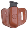 1791 Gunleather MAG12CBRA MAG1.2 Single Mag Holster Classic Brown Leather Belt Slide Compatible w/ Double Stack Ambidextrous