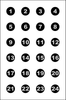 Action Target VB24100 Sighting Military Circle Paper 23" x 35" Black/White 100 Per Box