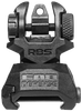 FAB Defense FXRBS Rear Back-Up Sight  for AR-15/ M16/ M4 Dual Aperture Low Folded Profile Spring-Locked Deployment Black Polymer & Metal