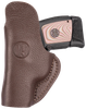 1791 Gunleather FCD1BRWL Fair Chase  IWB Size 01 Brown Leather Deer Hide Belt Clip Fits Ruger LCP 380/S&W Bodyguard Left Hand