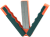 AccuSharp 077C Paddle Sharpener Folding Fine, Coarse Diamond Sharpener Gray/Orange Overmolded Rubber Handle