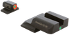 AmeriGlo SW245 i-Dot Sight Set for Smith & Wesson M&P Shield  Green Tritium Orange Outline Front Sight-Green Tritium Rear Sight