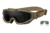 Wiley X SP29T Spear Goggles Smoke Gray Lens Polycarbonate Tan Frame