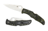 Spyderco C10ZFPGR Endura 4 Lightweight 3.80" Folding Plain Satin VG-10 SS Blade/Zome Green Bi-Directional Texturing FRN Handle Includes Pocket Clip
